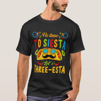 Camiseta Crianças de 3 anos de idade Festa Mexicana Sem Tem