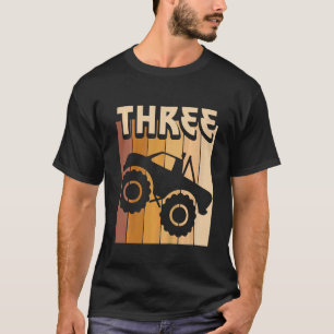 Camiseta Crianças de 3 anos de idade Monster Truck Birth Ga