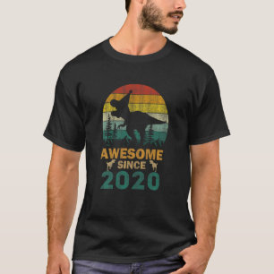 Camiseta Crianças De 3 Anos Dinossauro Incrível Desde 2020 