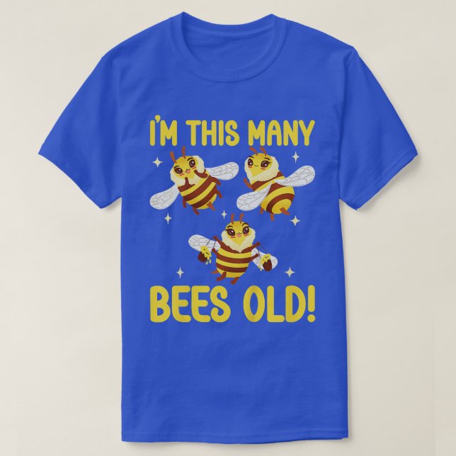 Camiseta Crianças De 3 Anos Menina Abelhas aniversário de 3 (Frente do Design)