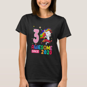 Camiseta Crianças de 3 anos Meninas adolescentes Unicorn an