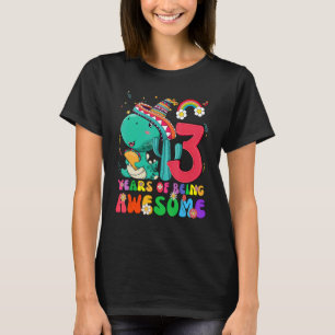 Camiseta Crianças De 3 Anos Meninas Meninas Fofam Dinossaur