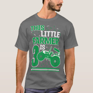 Camiseta Crianças de 3 anos Menino Trator Pequeno Farmador