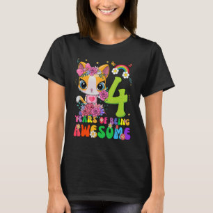 Camiseta Crianças de 4 anos adolescentes 4º aniversário Gar