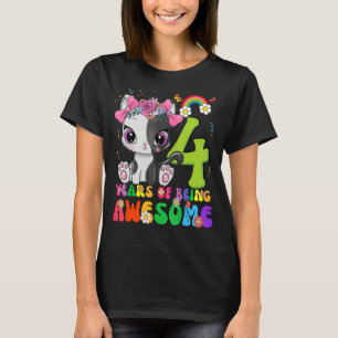 Camiseta Crianças de 4 anos adolescentes 4º aniversário Gar