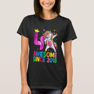 Camiseta Crianças de 4 anos adolescentes bebendo Unicorn 4°