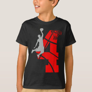 Camiseta Crianças de 4 anos de idade 4º Bysketbyll Partythe