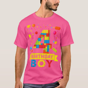 Camiseta Crianças de 4 anos de idade Blocos de prédio 4º An