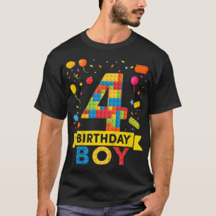Camiseta Crianças de 4 anos de idade Blocos de prédio 4º An