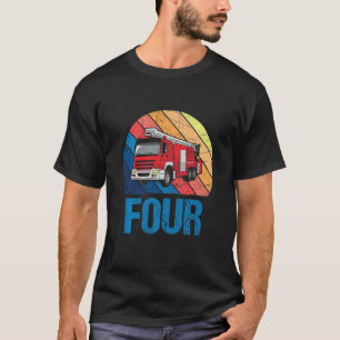 Camiseta Crianças de 4 anos de idade Rapaz do 4.º aniversár
