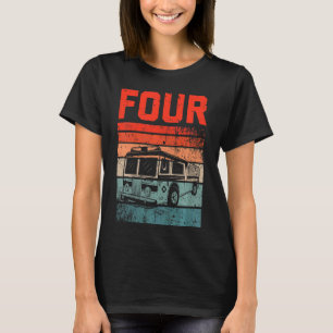 Camiseta Crianças de 4 anos de idade Rapaz do 4.º aniversár