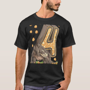 Camiseta Crianças de 4 anos Komodo Dragon Reptile 4º aniver