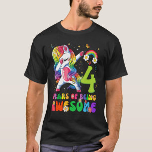 Camiseta Crianças de 4 anos Menina de 4 anos Princesa de an