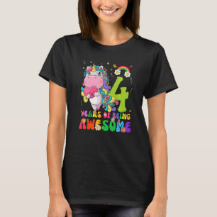 Camiseta Crianças de 4 anos Menina de 4 anos Princesa de an