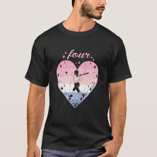 Camiseta Crianças de 4 anos Menina de Beisebol Cuja Raparig