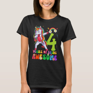 Camiseta Crianças de 4 anos Meninas adolescentes Unicórnio