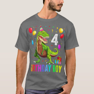 Camiseta Crianças de 4 anos Menino de 4 de aniversário T Di