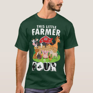 Camiseta Crianças de 4 anos Pequeno Agricultor Fácil Quarto