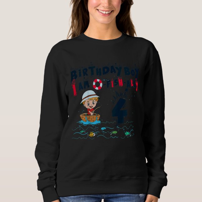Camiseta Crianças de 4 anos Pescadores menores pescando cri (Frente)