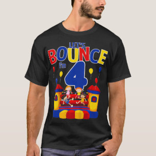 Camiseta Crianças de 4 anos Saltam Salto Aniversário Salt