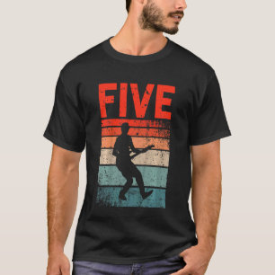 Camiseta Crianças De 5 Anos 5 Aniversário Garoto Guitarrist