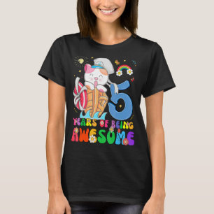 Camiseta Crianças de 5 anos adolescentes 5 de aniversário G