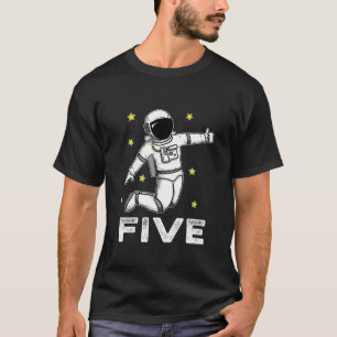Camiseta Crianças de 5 anos Astronauta de Criança de Aniv
