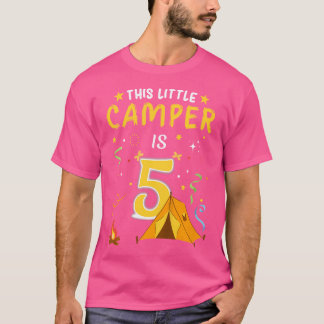 Camiseta Crianças de 5 anos Camper Crianças de 5 Aniversári