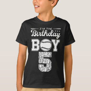 Camiseta Crianças de 5 anos de idade Festa de aniversário d