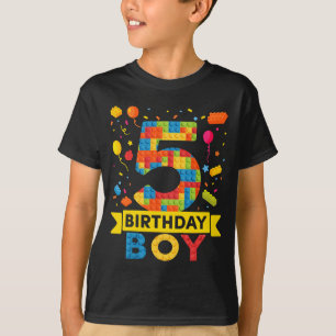 Camiseta Crianças de 5 anos de idade prédio bloqueia garoto