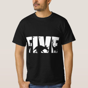 Camiseta Crianças De 5 Anos Dinossauro T Rex Gift De Jovem