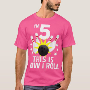 Camiseta Crianças de 5 anos Festa de aniversário de Boliche