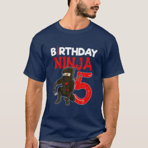 Camiseta Crianças de 5 anos Festa de aniversário do tema Ni