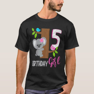 Camiseta Crianças de 5 anos Koala Birthday Koalafied Girl 5