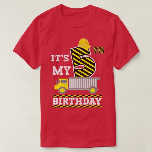 Camiseta Crianças de 5 anos Menina é meu Con de Aniversário (Frente do Design)