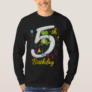 Camiseta Crianças de 5 anos Meninos de 5 dias Rex 5 de aniv
