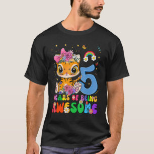Camiseta Crianças de 5 anos Meninos Meninos Meninos Cute Ti
