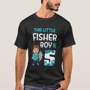 Camiseta Crianças de 5 anos Pescadores menores pescando cri