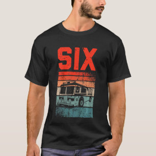 Camiseta Crianças de 6 anos 6 de Aniversário Bombeiro Bombe