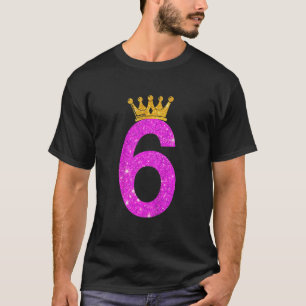 Camiseta Crianças de 6 anos 6 de aniversário Garota adolesc