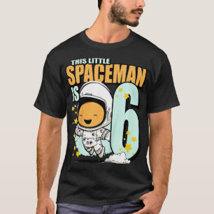 Camiseta Crianças de 6 anos Astronauta 6 Birthday