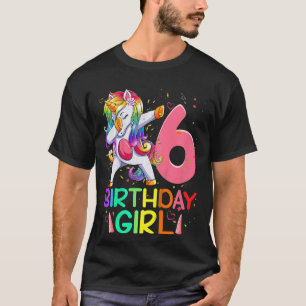 Camiseta Crianças de 6 anos bebendo 6 de aniversário do Uni