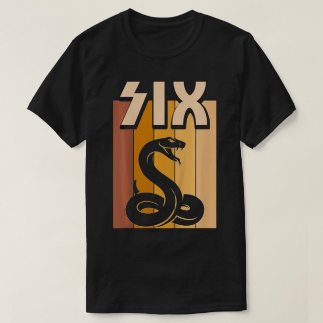 Camiseta Crianças de 6 anos Cobra de aniversário Garota 6 d (Frente do Design)