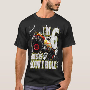 Camiseta Crianças de 6 anos de idade, Monster Truck, Aniver