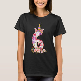 Camiseta Crianças de 6 anos Meninas 6 de Aniversário de 6 a