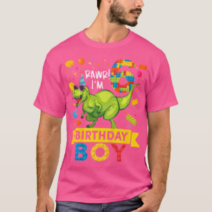 Camiseta Crianças de 6 anos O Edifício Dinossauro Bloqueia 