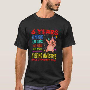 Camiseta Crianças De 6 Anos Sendo Incríveis 6 Birthday Cria