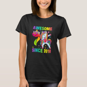 Camiseta Crianças de 7 anos 7 de aniversário Unicórnio Dabb