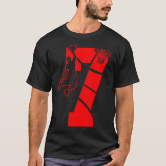 Camiseta Crianças de 7 anos 7 de basquete de basquete