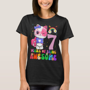 Camiseta Crianças de 7 anos adolescentes 7 de aniversário G